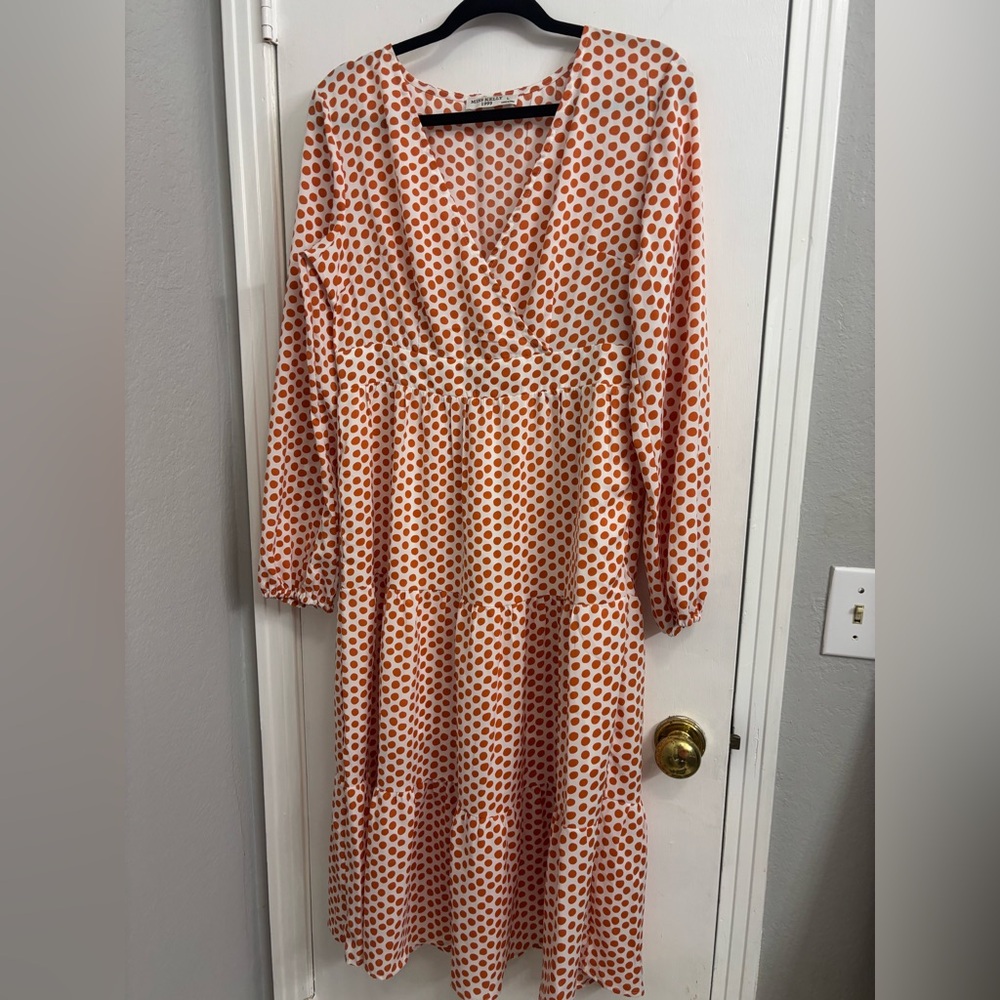 Polka Dot Long Sleeve Dress